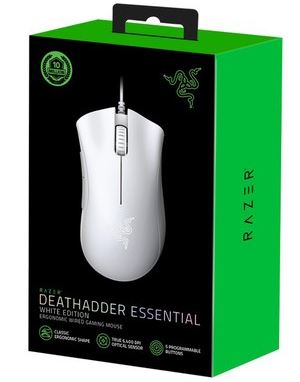 RZ01 RAZER DEATHADDER ESSENTİAL 5 TUŞLU OPTİK BEYAZ KABLOLU OYUNCU MOUSE