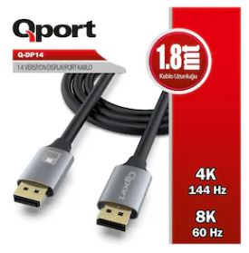 QPORT Q-DP 14 1.4V DİSPLAY PORT CABLE 1.8